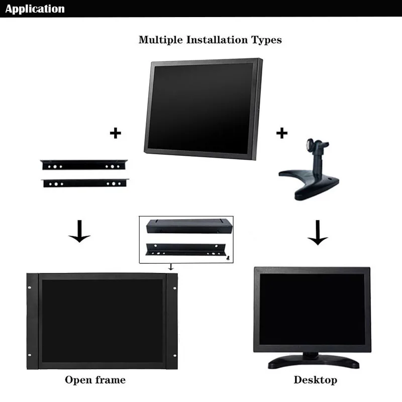 Imagem -06 - Zhixianda 4:3 Monitor do Desktop do Case do Metal 1024*768 com Hdmi Vga Entrada D-sub Bnc Avoirdupois