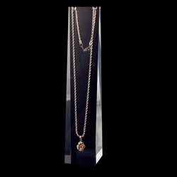 Wholesale Fashion Clear Acrylic Plexiglass Pendant Necklace Display Stand Chain Link Jewelry Holder Organizer Rack Show Decorate