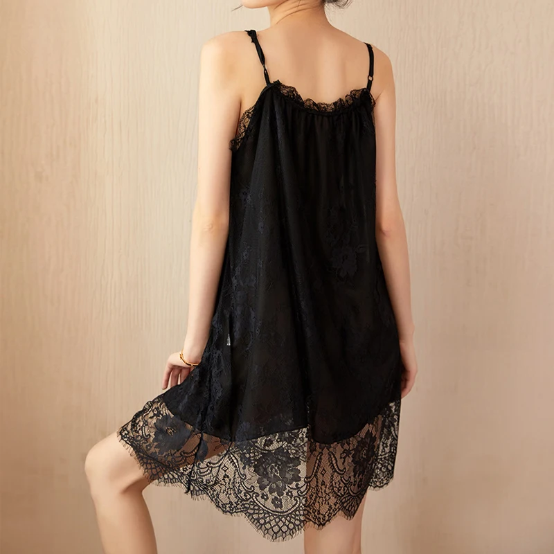 Summer Women Sleepwear Nighty Nightdress Robe Sexy Lingerie Nightgown Lady Off Shoulder Nightwear Female Night Home Cloth Dress