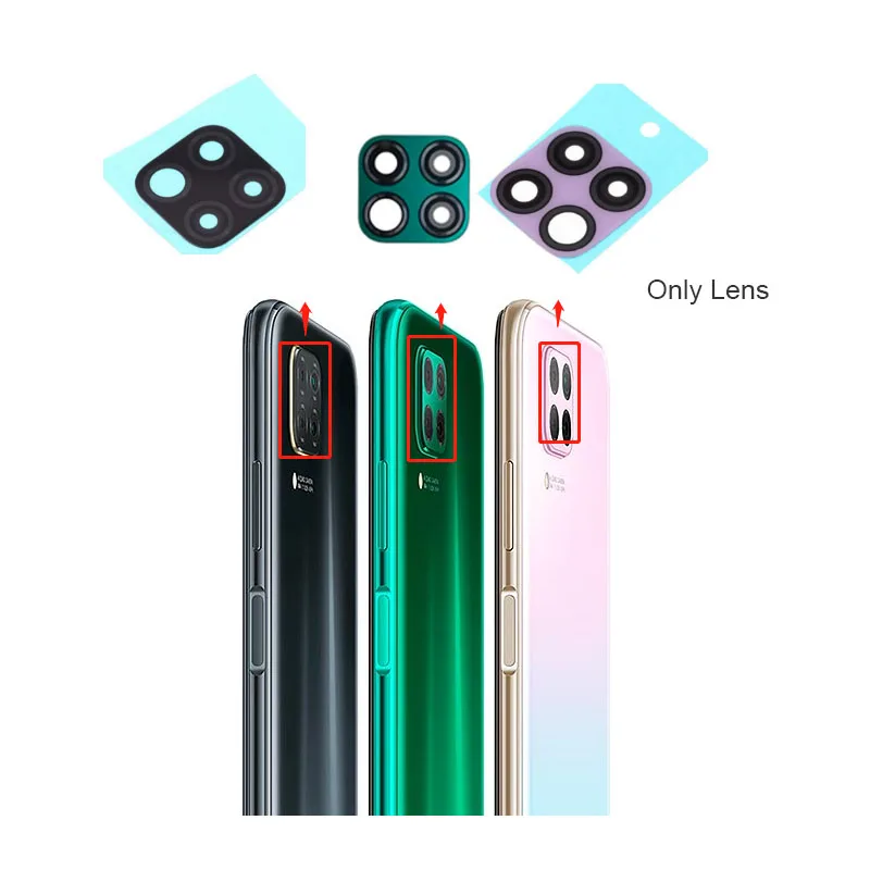 1PCS Rear Camera Glass For Huawei P40 Lite / Nova 7i Back Camera Lens With Frame Adhesive Sticker