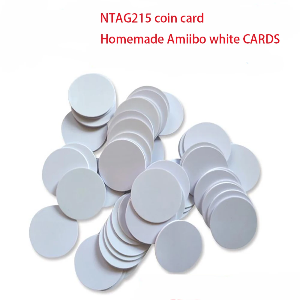 10pc Ntag215 Coin Card Tag Key 13.56Mhz Universal Label RFID Ultralight Tag NFC tag sticker phone usable RFID tag 25 MM image 3
