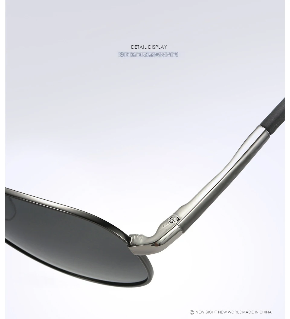 Neue Design Outdoor Sport Pilot Polarisierte Sonnenbrille Männer Frauen Anti-Glare Fahren Gläser Trendy Shades Spiegel Objektiv sonnenbrille – Detail 25