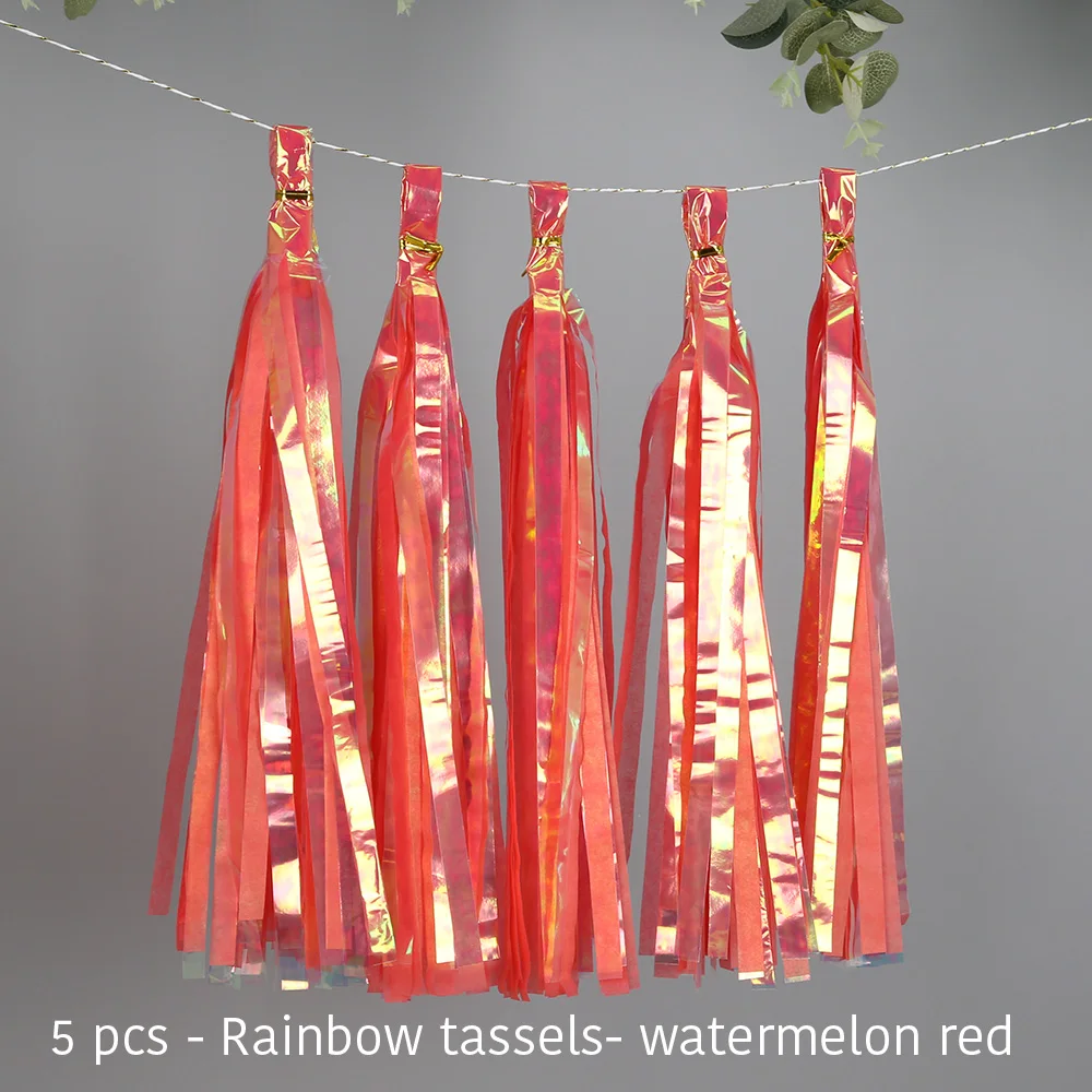 Roségold Schillernde DIY Seidenpapier Quastengirlanden für Babyparty Junggesellinnenabschied Hochzeit Geburtstag Party Dekorationszubehör – Detail 16