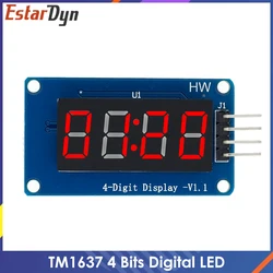 TM1637 4 Bits Digital LED Display Module For arduino 7 Segment 0.36Inch Clock RED Anode Tube Four Serial Driver Board Pack