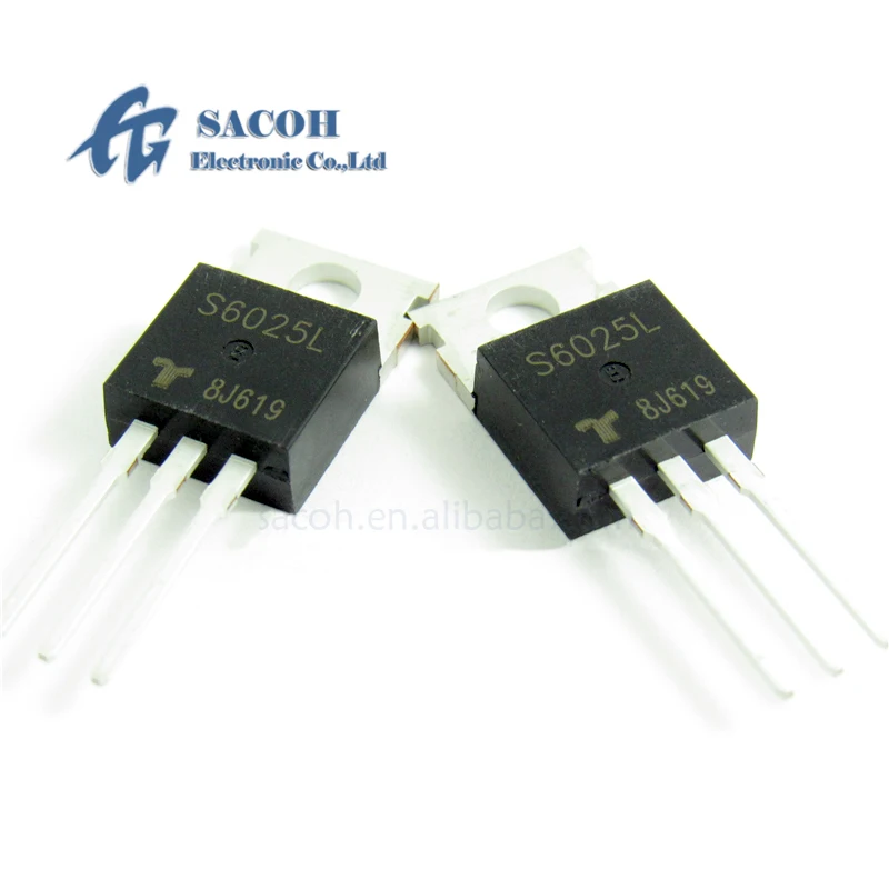 

10Pcs S6025L or S4025L or S2025L or S1025L or S0525L or S0325L TO-220 25A 600V SCRs