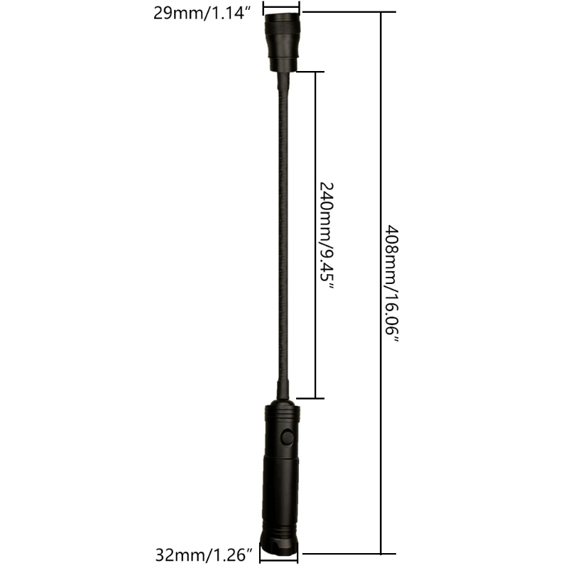 Multifunctional LED Flexible Gooseneck Flashlight Adjustable Inspection Lamp with Magnetic Base for Work Bench Emergency