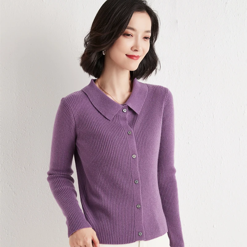 

XXXL Winter Autumn Cashmere Knitted Cardigan Women Coat Buttons Turn Down Neck Female Jumpers Casaul Buttons Women Basic Tops