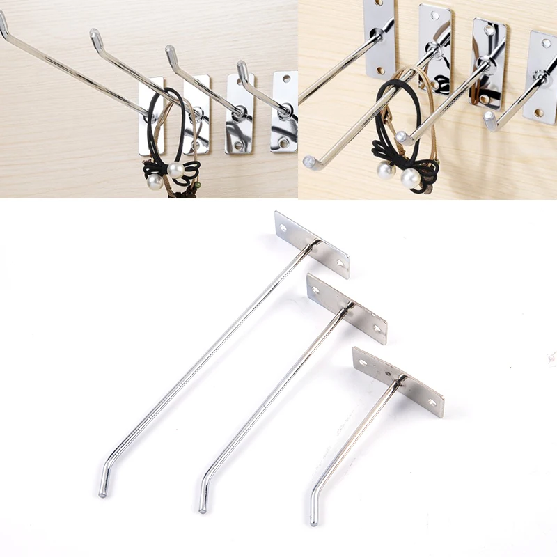 5pcs/lot Hole Board Hook Steel Oblique Hanger Hardware Tool Hammer Pliers Wall Mount  Storage Rack Garage