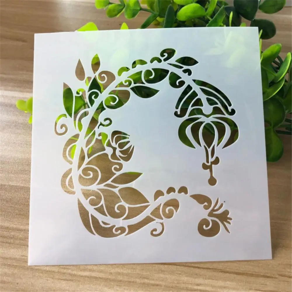 Embossed Flower Stencils painting and decoration Scrapbooking Photo Album Decorative Embossing wall Stencil Journal Stencils