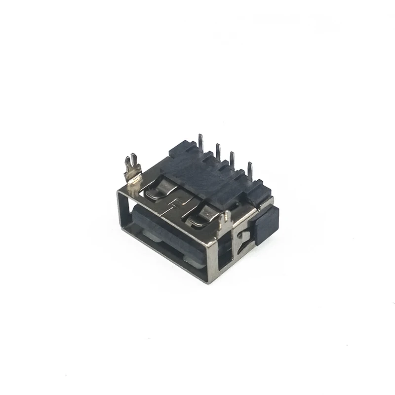 10/20/50 Stks/partij Usb Vrouwelijke 2.0 Dip 4 Pin 2 Voet Type Een 90 Insert Direct Data lading Stopcontact Jack Connector Draad Adapeter