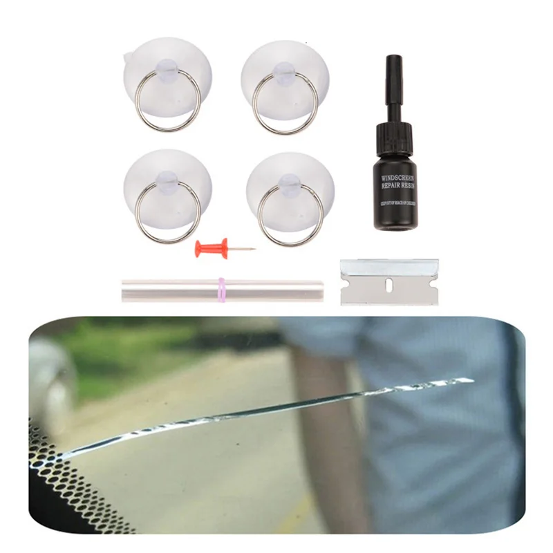 

DIY Car Windshield Repair Kit Glass Windscreen Restore Repairing Tools Set Big Chip Crack Repairing Car Auto Kit