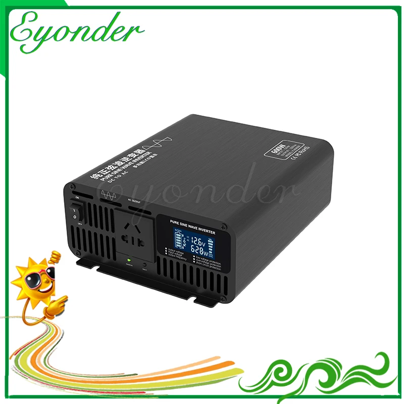 

10v 11v 12v 12.6v 13v 13.8v 14v 15v Dc To 110vac 200vac 220vac 230vac 500 Watt 600w 12v Pure Sine Wave Inverter