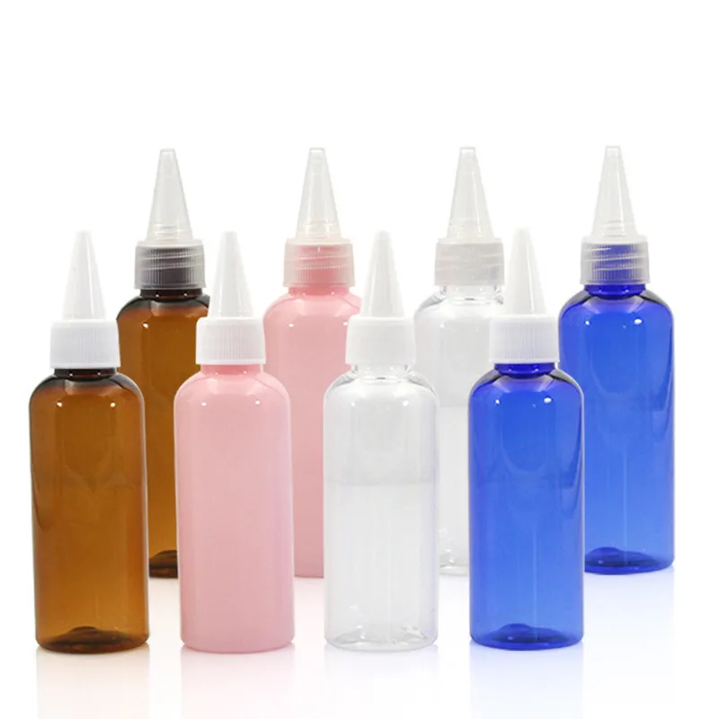 

5Pcs/Lot 50ml PET Plastic Empty Dropper Liquid Eye Clear Water Bottle Long Tip Cap Refillable Bottle for Makeup