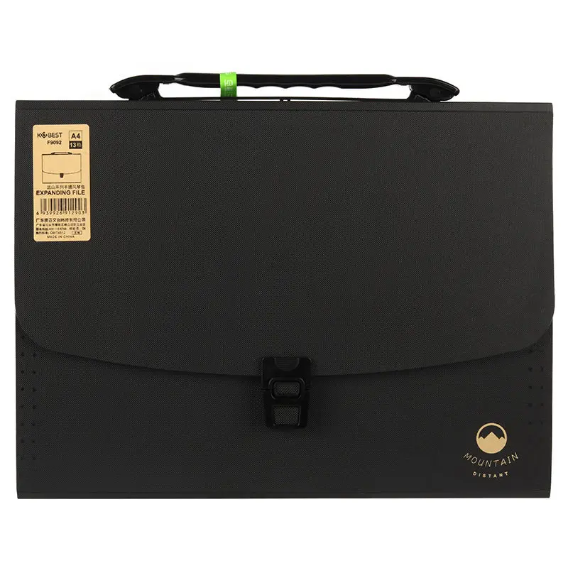 A4 Simple Large-Capacity Multi-Layer 13 Grid Organ Bag Portable Storage Bag Test Paper File Storage Organize Student Folders