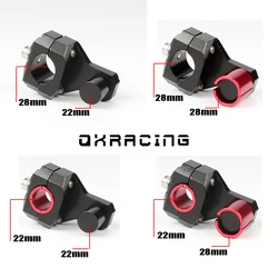 CNC Motorcycle Handle Bar Clamp Raised 22mm or 28mm Extend Handlebar Mount Riser For suzuki for yamaha For bmw Anodized Pivoting