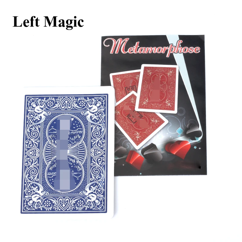 Metamorphose - Card Magic Tricks Playing Cards Change Point Magic Props Close Up Street Magic Illusion Gimmick