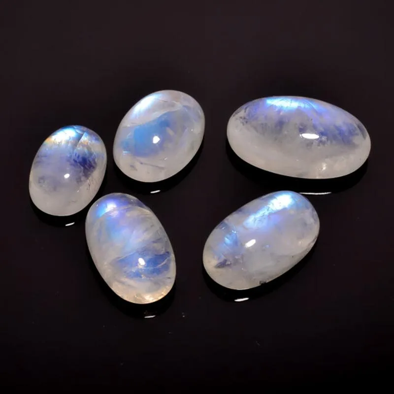 

ON SALE 55% Rainbow Moonstone Cabochons AAA Rainbow Moonstone