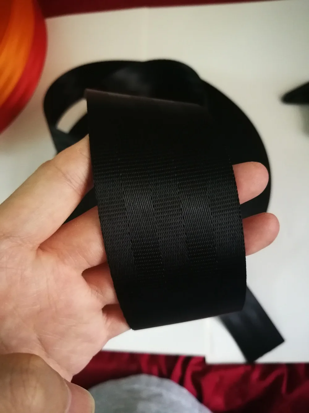 Black 3M-30M car seat belt webbing car modified 3C standard certified child safety belt car accessories