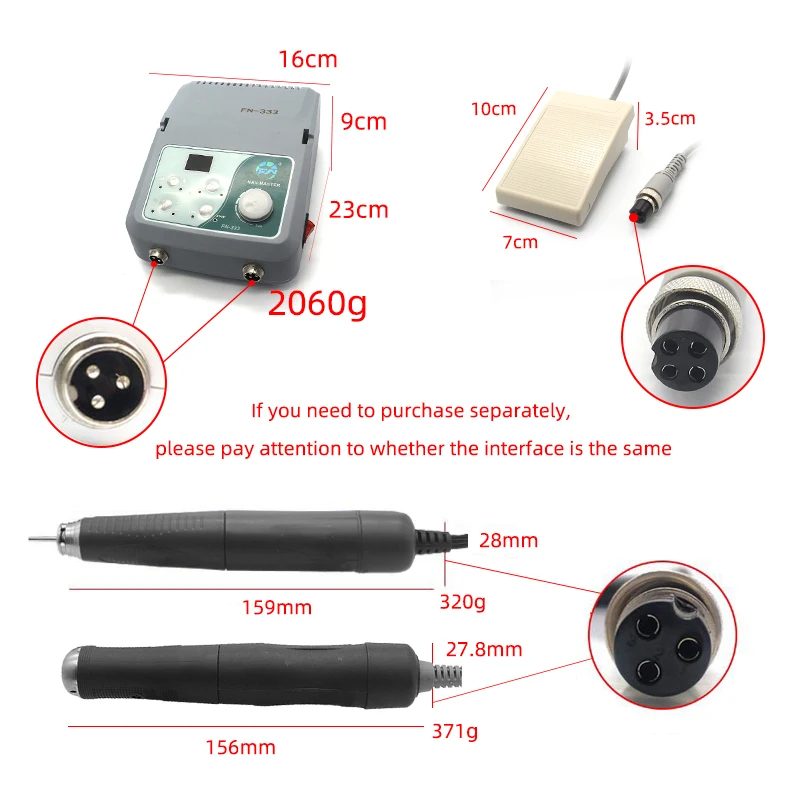 Sprzęt dentystyczny Narzędzie dentystyczne Wysokobrotowa polerka do paznokci Master do polerowania jadeitu, biżuterii i zębów FN333 90000PRM