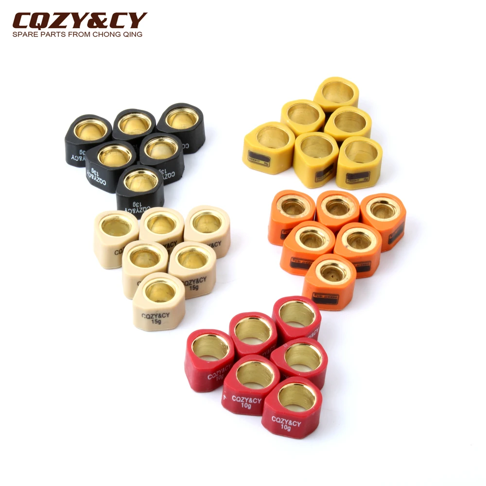 

6PC Racing Variator Roller Weights 20x15mm 8g 10g 13g 15g 19g For Kymco Yager125 Motor Spcaer 125 Dink Classic 200