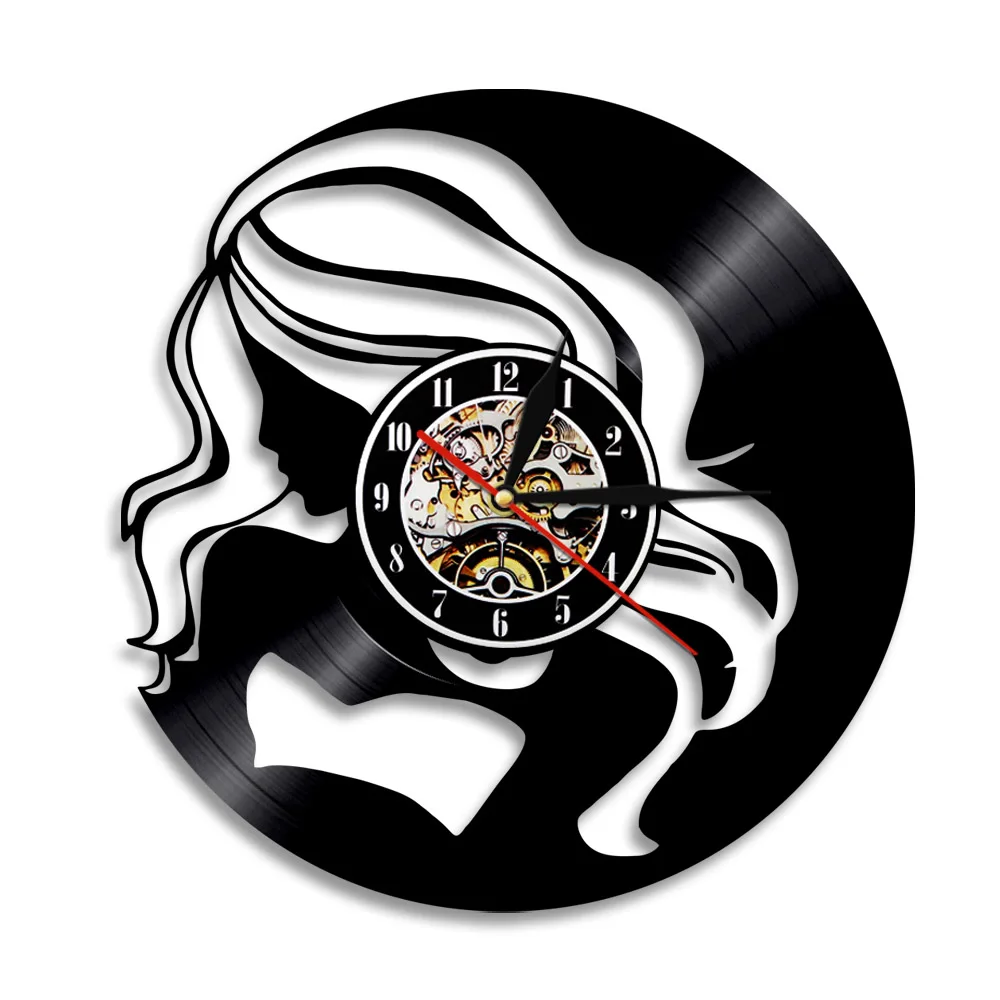 

Хипстеры с длинными волосами, женские настенные часы, модные современные девушки, виниловые часы, экзотические женские настенные часы, современные настенные часы, подарок для нее