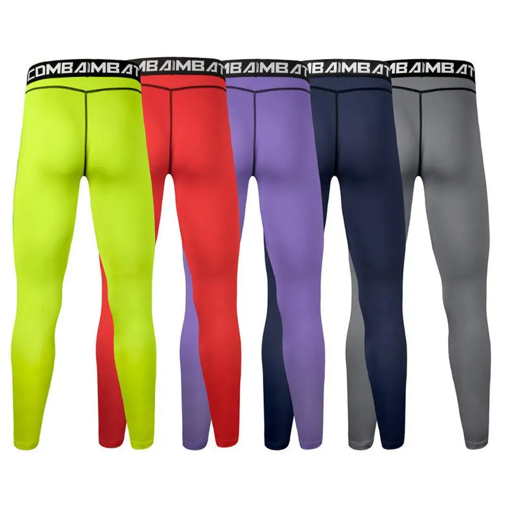 Mallas ajustadas de compresión para hombre, pantalones deportivos de secado rápido para correr, entrenamiento, Yoga