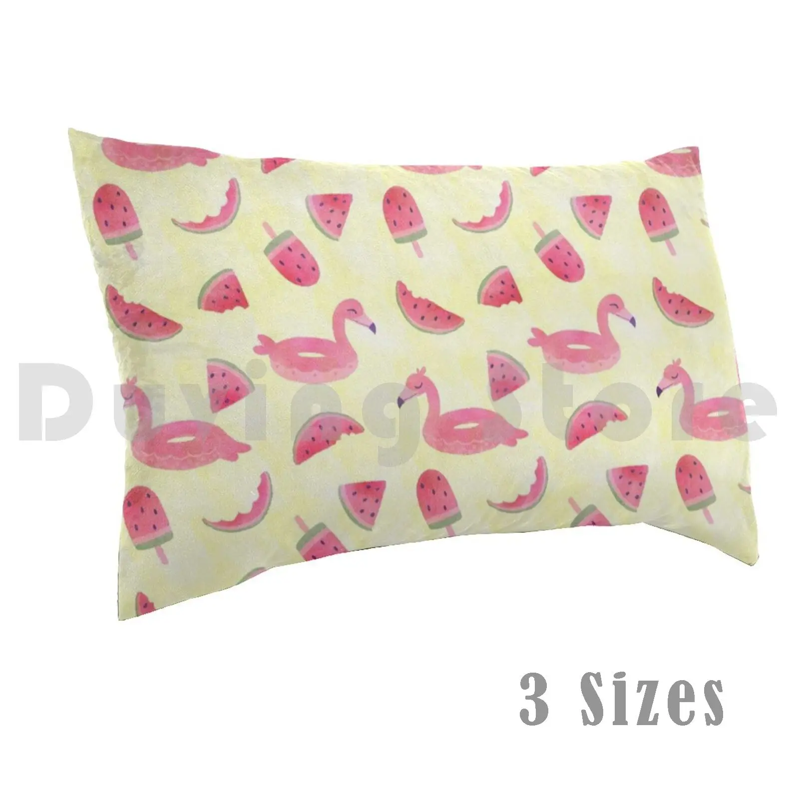 

Watermelon And Flamingo Floaties pillow Case 20 * 30 Inch Pink Watermelon Flamingo Flamingo Summer Pattern