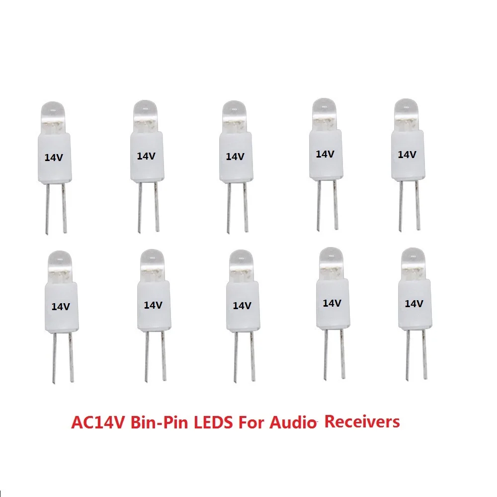 Tecolampe 10 New AC8V AC6V AC12V AC14V LED Bi-Pin Lamps Fits Marantz Sansui Pioneer Sony and Many Vintage Hi-fi Stereo Receivers