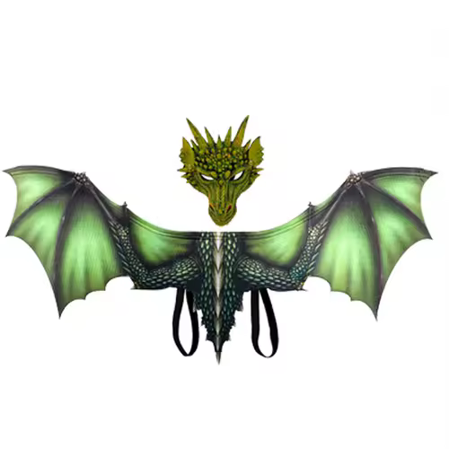 Adult Halloween Decoration Carnival Party Animal Costume Dragon Cosplay Masquerade Face Mask and Wings - Image 18