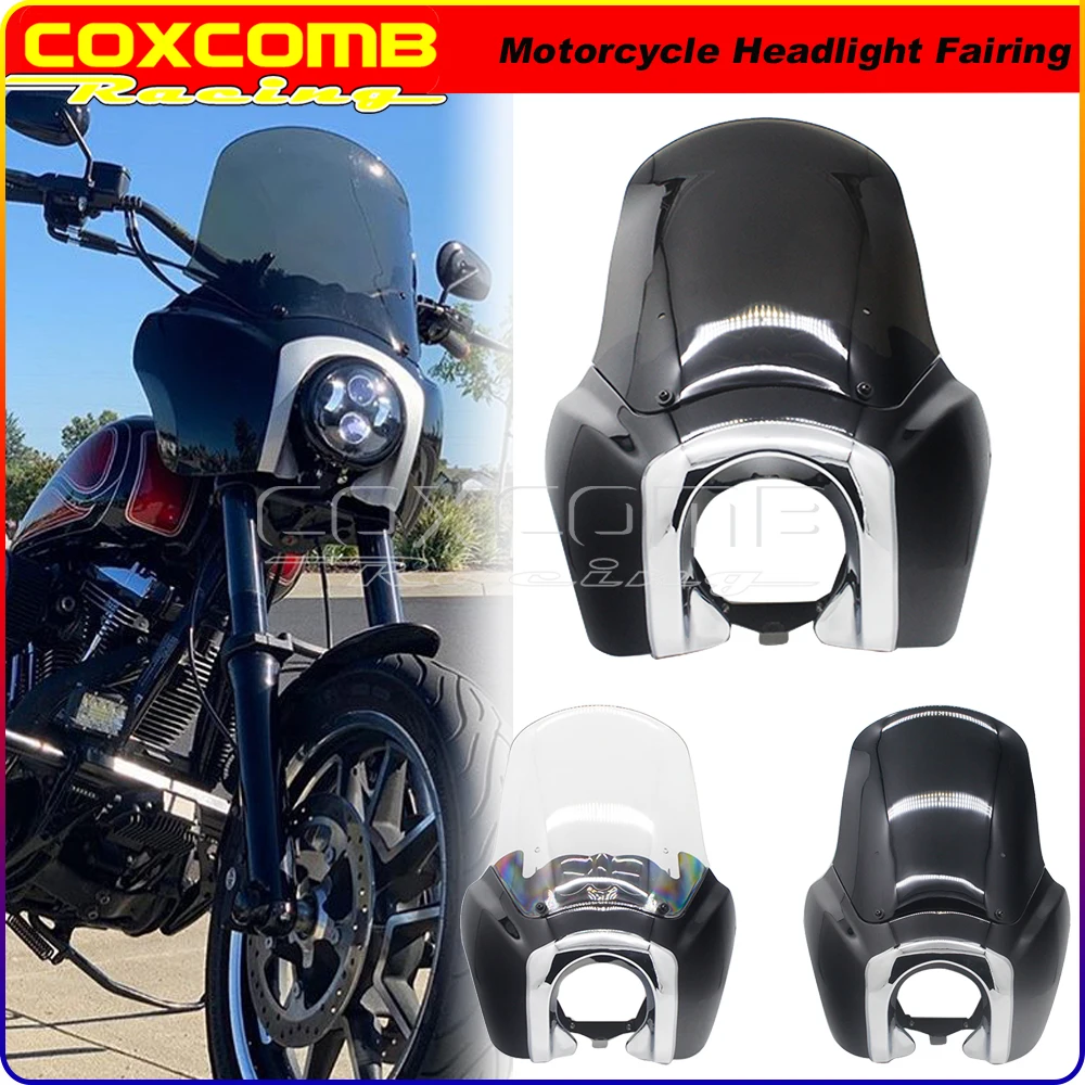 

Club Style 15" Windshield 5.75" Headlight Fairing Sport Fairing Kit for Harley Dyna Low Rider Super Glide Wide Glide Street Bob