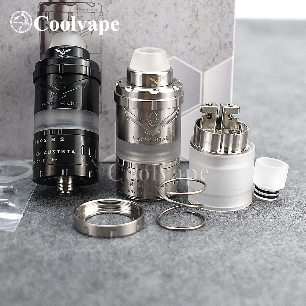 

Wolf Coolvape vapor giant Kronos 2 S rta adjustable airflow MTL or DL 4.0 ml Top fill tank 316ss Atomizer vs Vapor Giant v6S rta