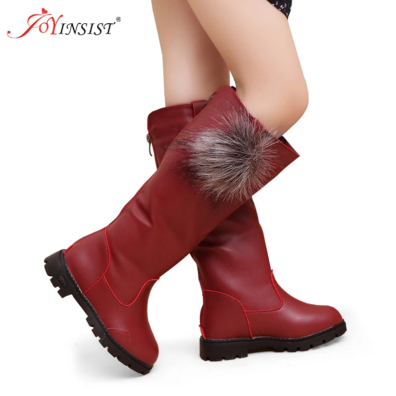 2021 Girls Boots High Quality Winter Children Boots Kids Shoes PU Leather Waterproof Rubber for Girl