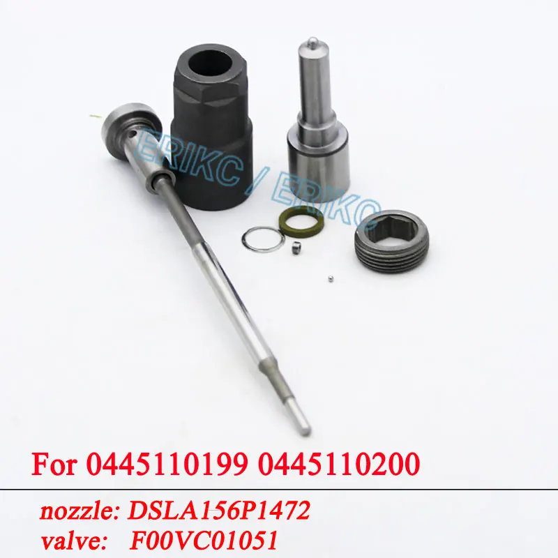 ERIKC A6110701787  Repair Kit Nozzle DSLA156P1472 Fuel Valve F00VC01051 For  MERCEDES-BENZ 0445110199 0445110200