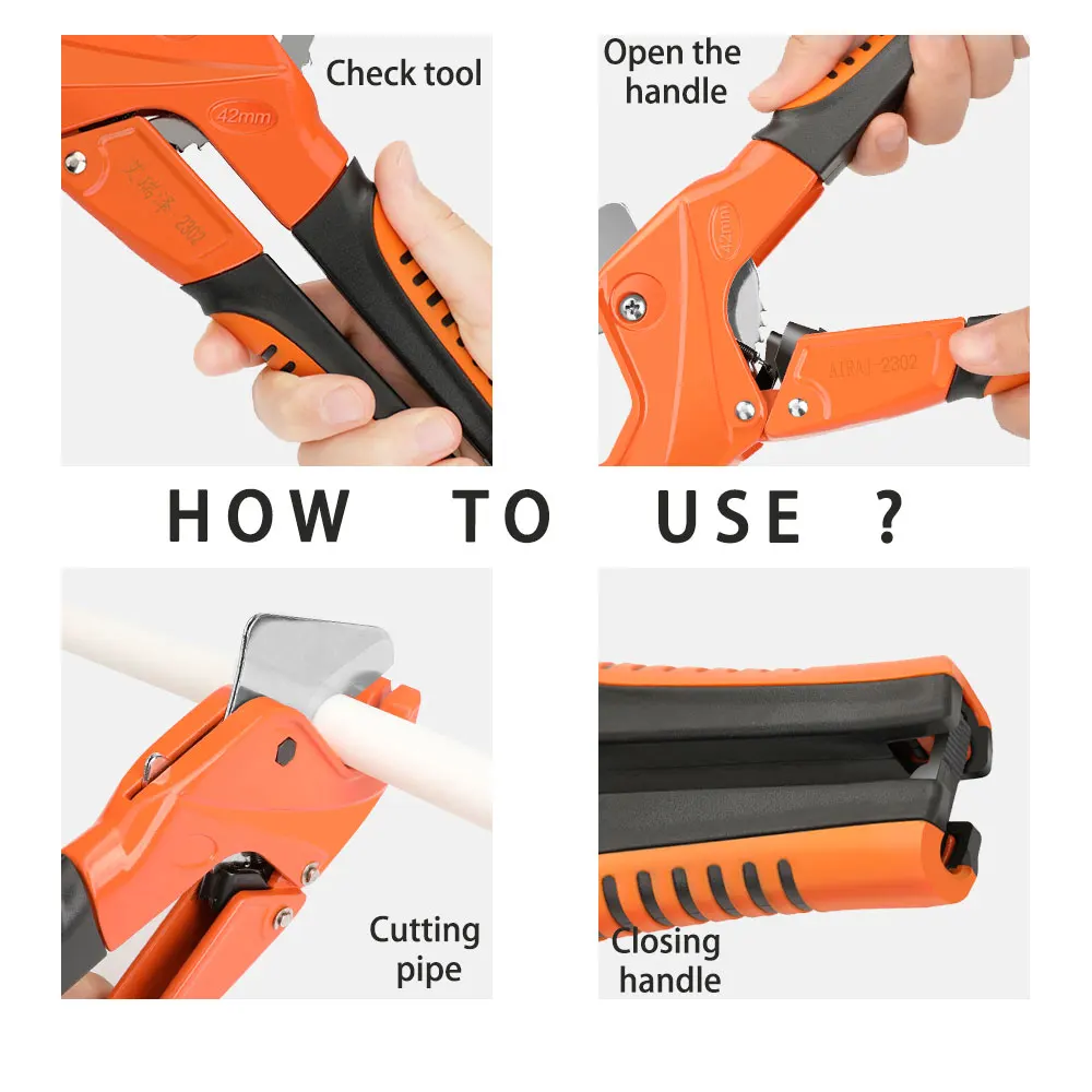 AIRAJ PVC tagliatubi a cricchetto forbici tagliatubi PVC PPR tubo taglio utensili a mano SK-5 taglio lama