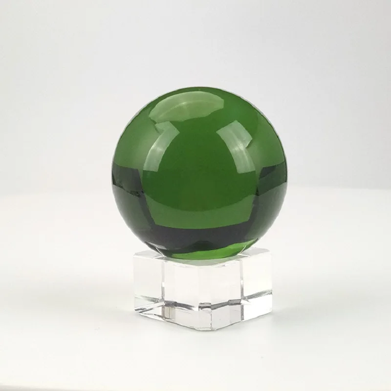 30mm-100mm Green Crystal Ball Asian Rare Obsidian Sphere Crystal Ball Healing Stone Decor Feng Shui