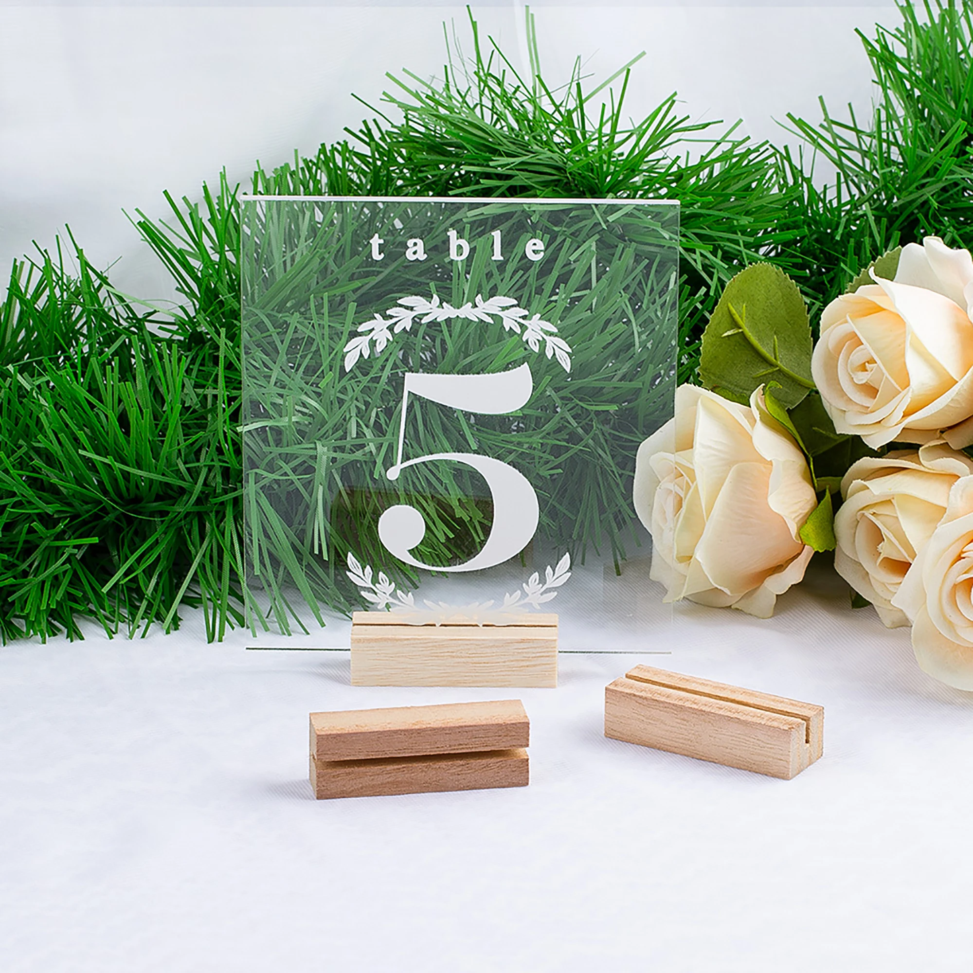 Acrylic Table Numbers Clear Table Numbers Wedding Table Numbers Acrylic Table Numbers for Wedding-Modern Vintage Holders