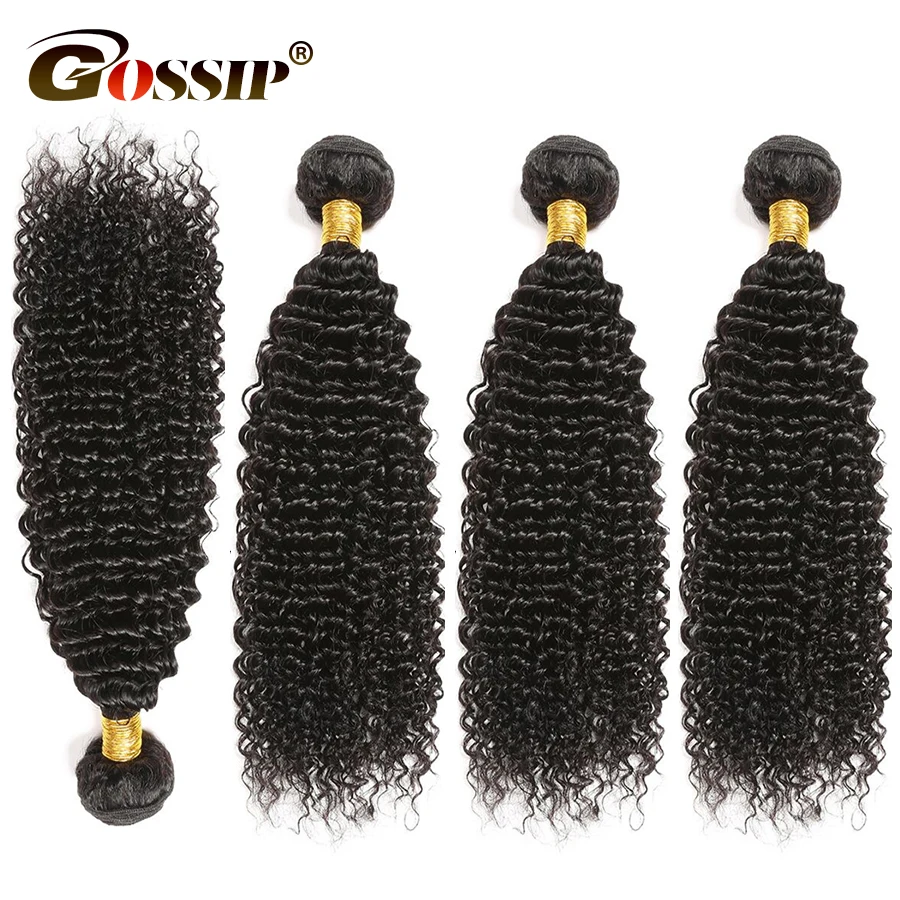 Gossip Hair Mongolian Kinky Curly Hair Bundles Remy Human Hair Extensions Can Buy 3/4 Bundles Thick Kinky Curly Bundles