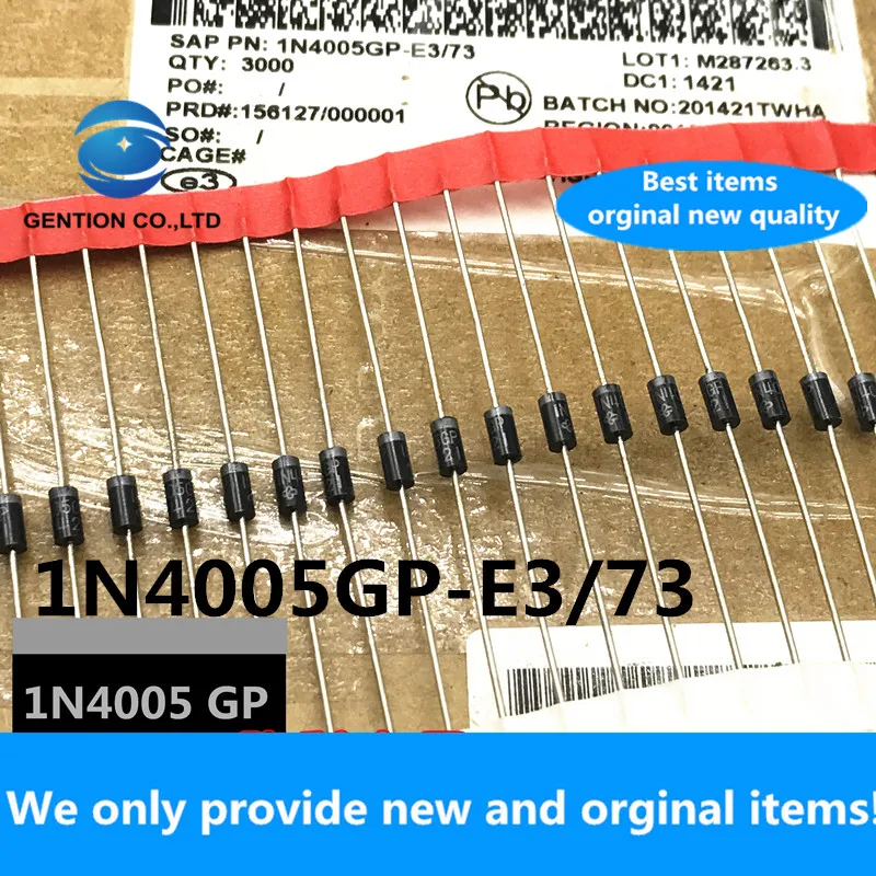 30PCS 100% New original 1N4005GP diode 1N4005 imported 1A 600V IN4005GP original 1N4005GP-E3/73