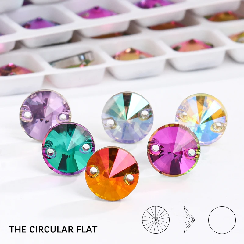 Plaksteen Ronde Glazen Steentjes Voor Kleding Decoratie Clear Crystal Stenen Naaien Op Steentjes Voor Handwerken Voor Ambachten Beeds