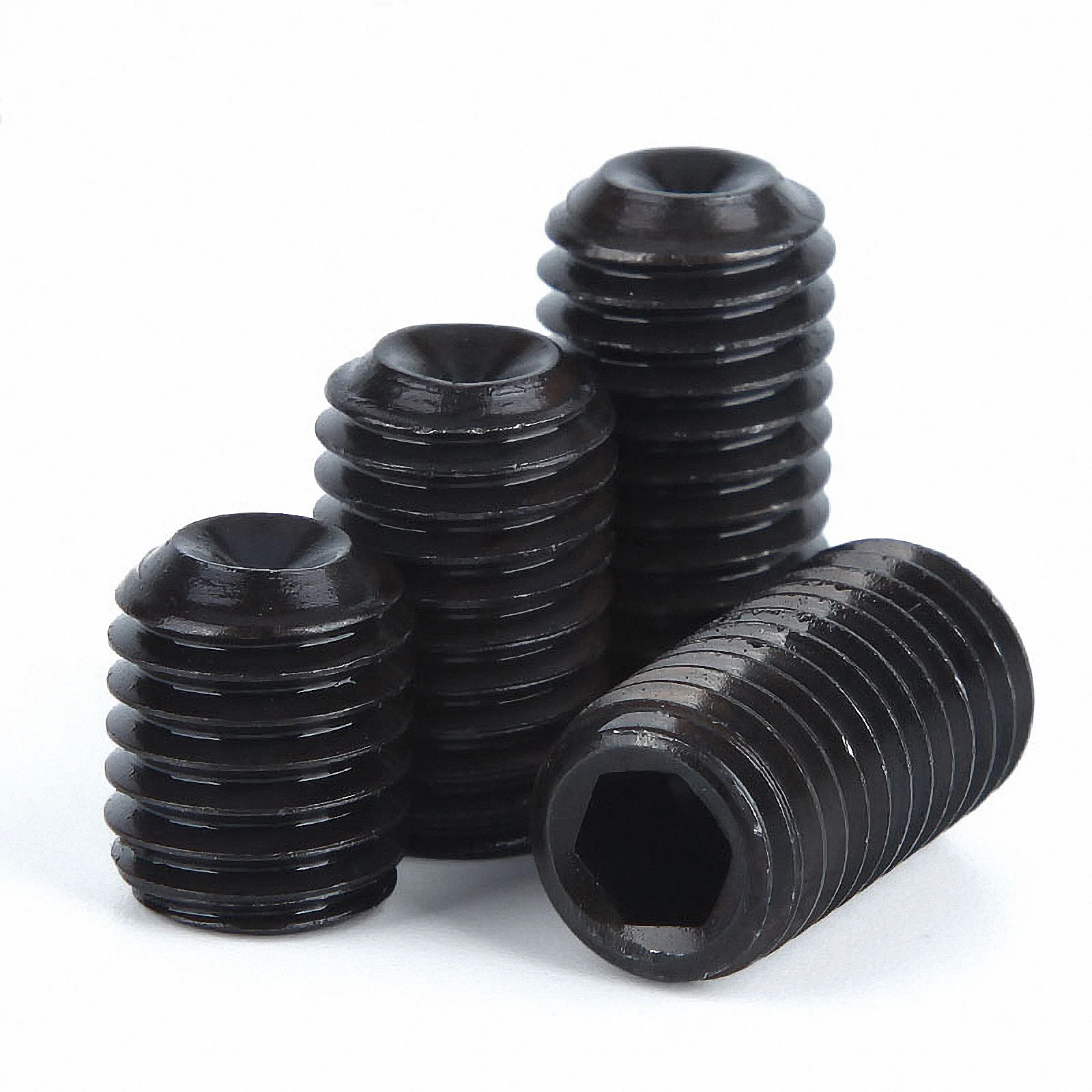 5 pces rosca fina m6 m8 m10 m12 hex soquete sextavado allen copa ponto grub parafuso parafuso parafuso parafuso preto de alta elasticidade 12.9 grau aço