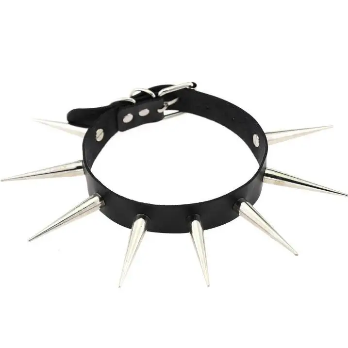 Pumk Collar Lengthened Rivets PU Spikes Neckwear Women Prickle