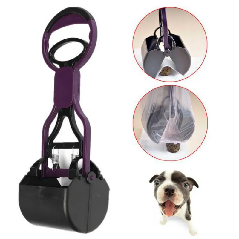 1PC Pet Pooper Scooper Long Handle Jaw Poop Scoop Clean Pick Up Animal Waste Dog Puppy Cat Waste Picker Outdoor Cleaning Tools