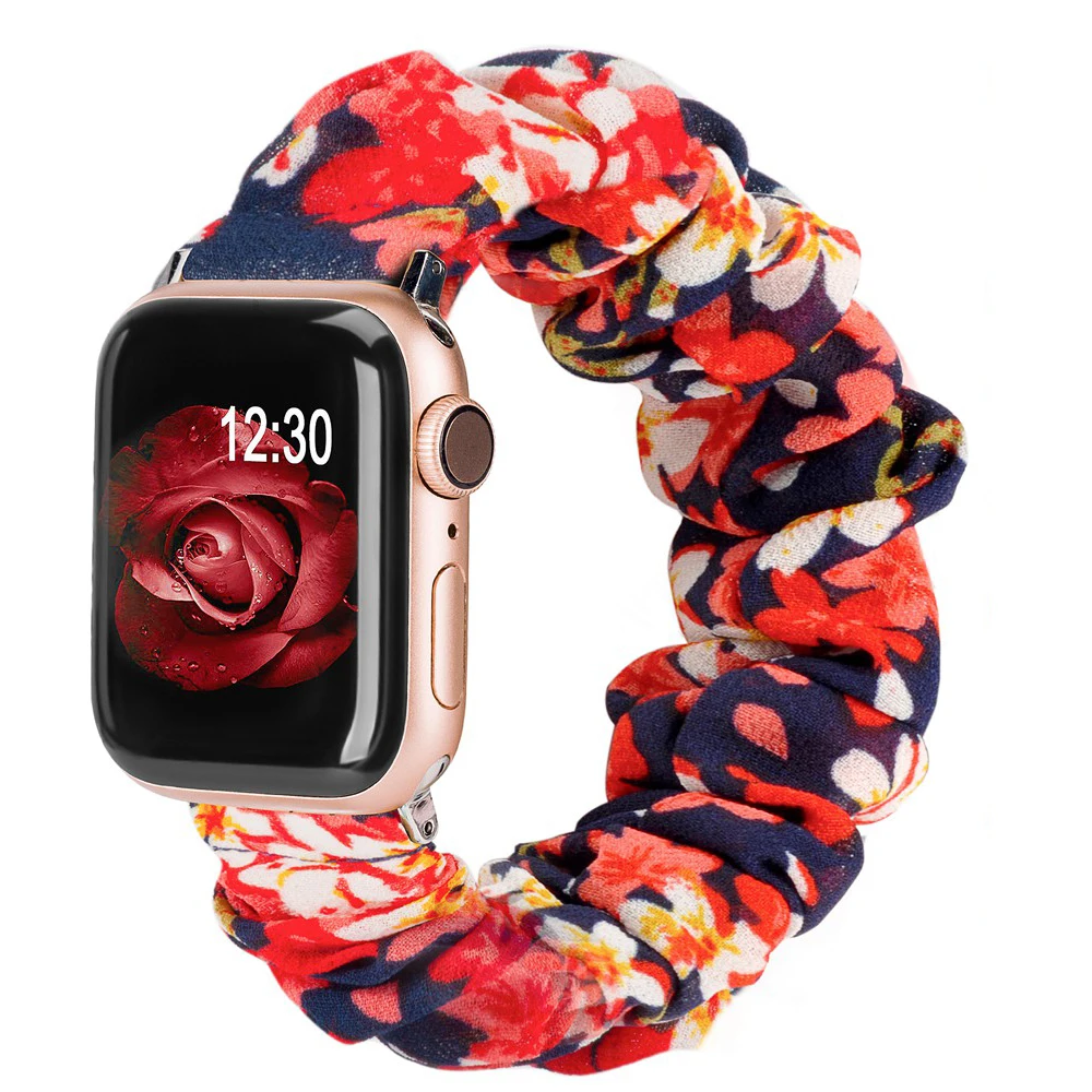 Scrunchie Strap for apple watch band 44mm 40mm 42mm 38mm 44 45 mm correa bracelet iwatch series 6 SE 5 4 3 7 ultra 8 45mm 41mm