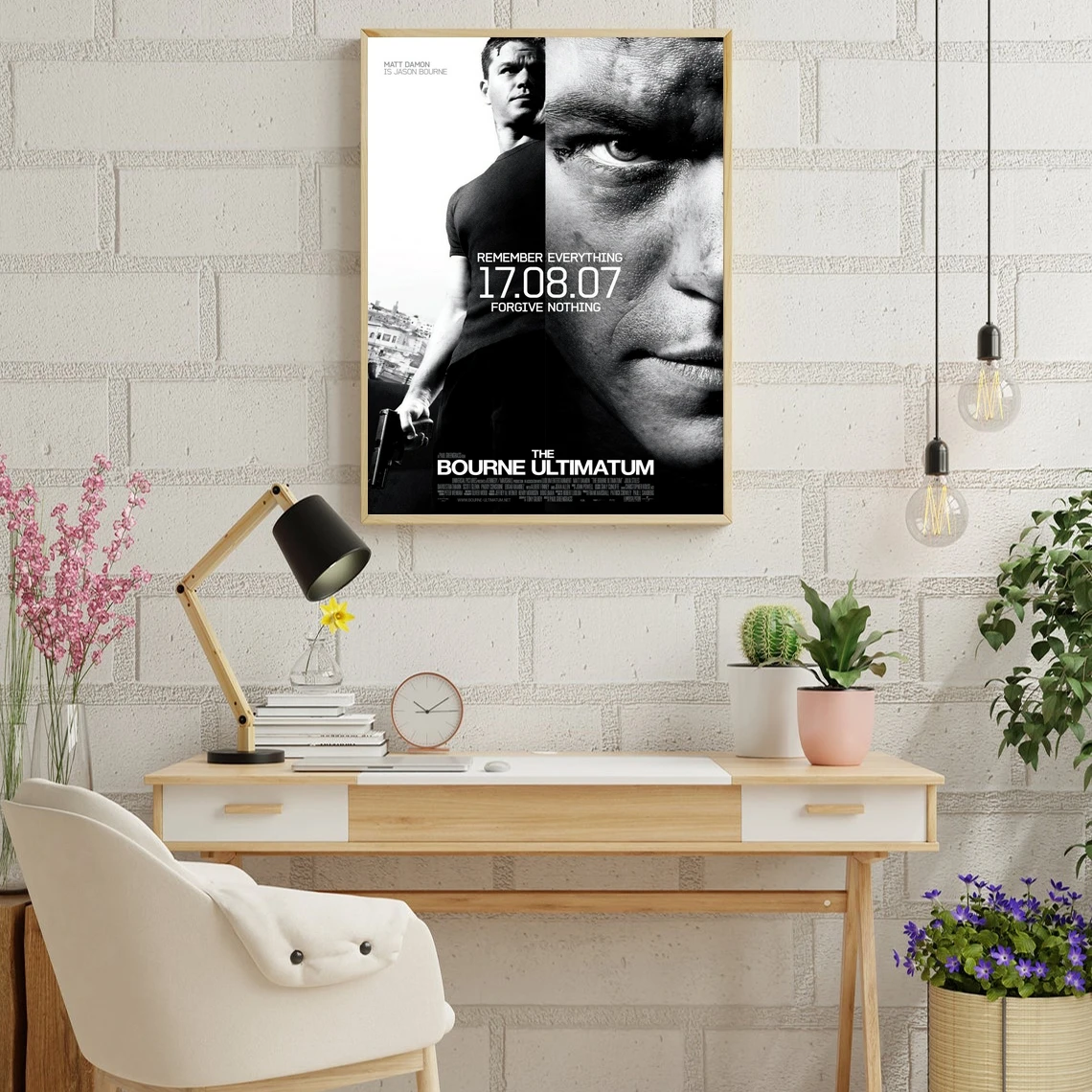 بورن ألتيماتوم الفيلم الكلاسيكي المشارك قماش طباعة ديكور المنزل طلاء جدران (بدون إطار) #3