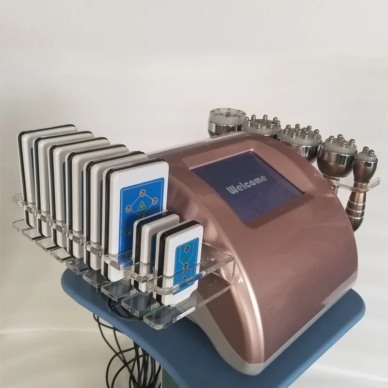 Máquina de adelgazamiento al vacío 6 en 1, sistema de cavitación ultrasónica 40k, equipo para pérdida de peso