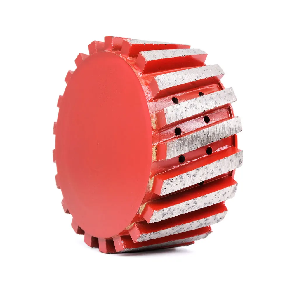 3 Inch Segment Diamond Zero Tolerance Drum Wheel On Angle Grinder For Granite Marble Concrete Metal Bond Grinding Wheel