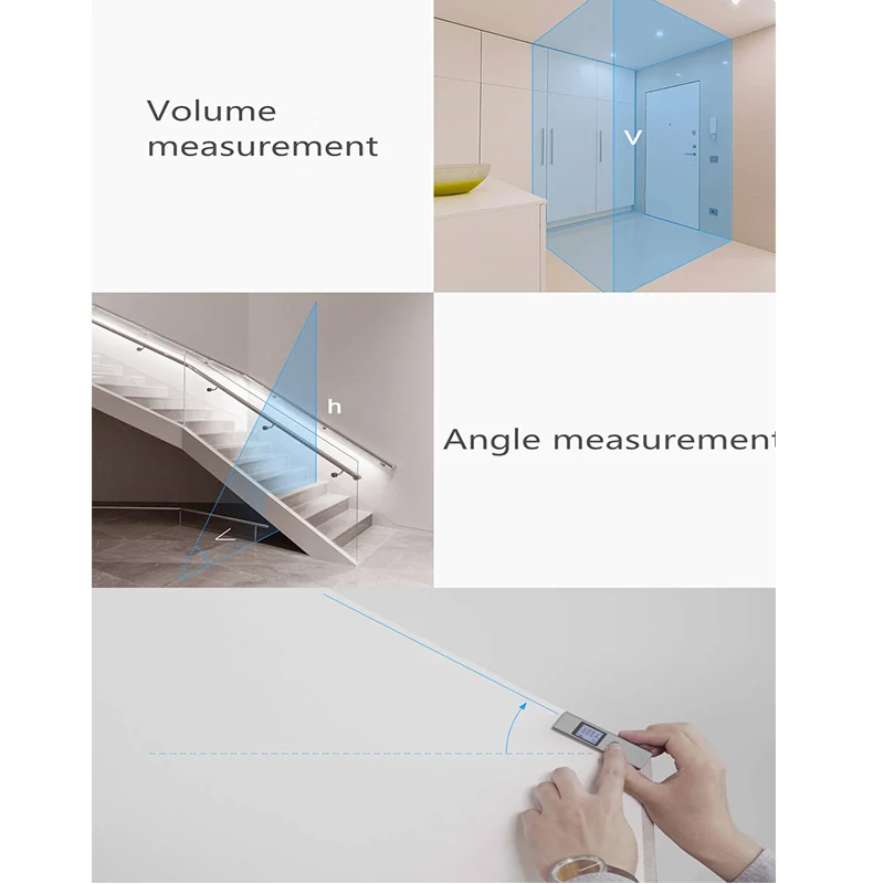 Origina Xiaomi Duka 40m/25m telemetro Laser LS-P telemetro di ricarica flash USB telemetro di misurazione ad alta precisione LS-1