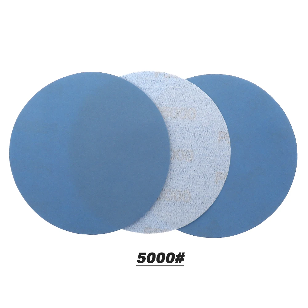 25 uds 125mm/5 \'\'pulgadas discos de lijado gancho bucle papel de lija grano 1000 /2000 /3000/ 4000/ 5000 disco de papel de lija redondo hoja de arena