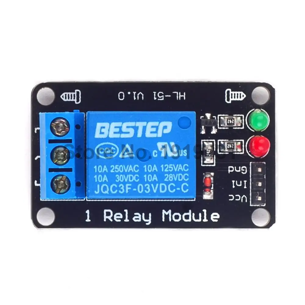 3.3V 5V 12V 24V Low Level Trigger 1 Channel Relay Module Interface Board Shield for PIC AVR DSP ARM MCU Arduino