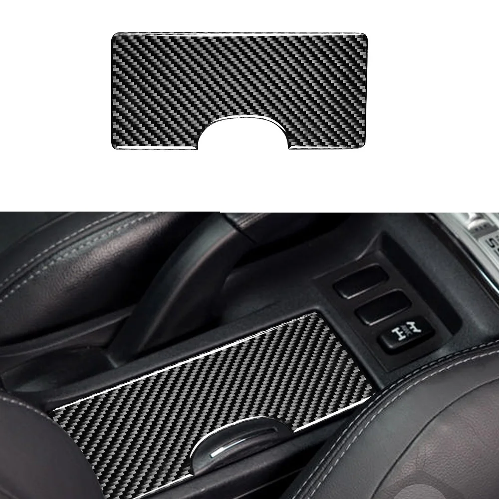 Carbon Fiber Center Console Cup Holder Lid Cover Tuning Sticker For Mitsubishi Lancer EVO X IX 9 10 2005-2015